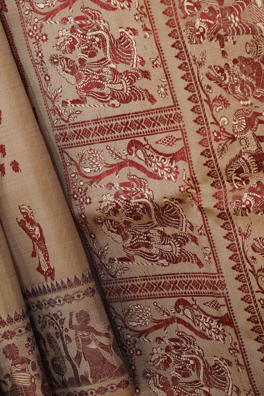 Baluchari Silk Beige Saree