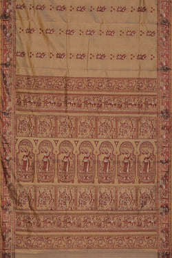 Image of Baluchari Silk Beige Saree