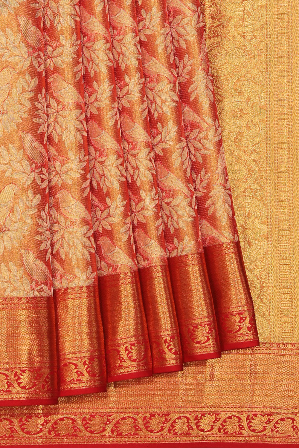 Collection of Kanchipattu Red/Gold Saree in a gallery layout