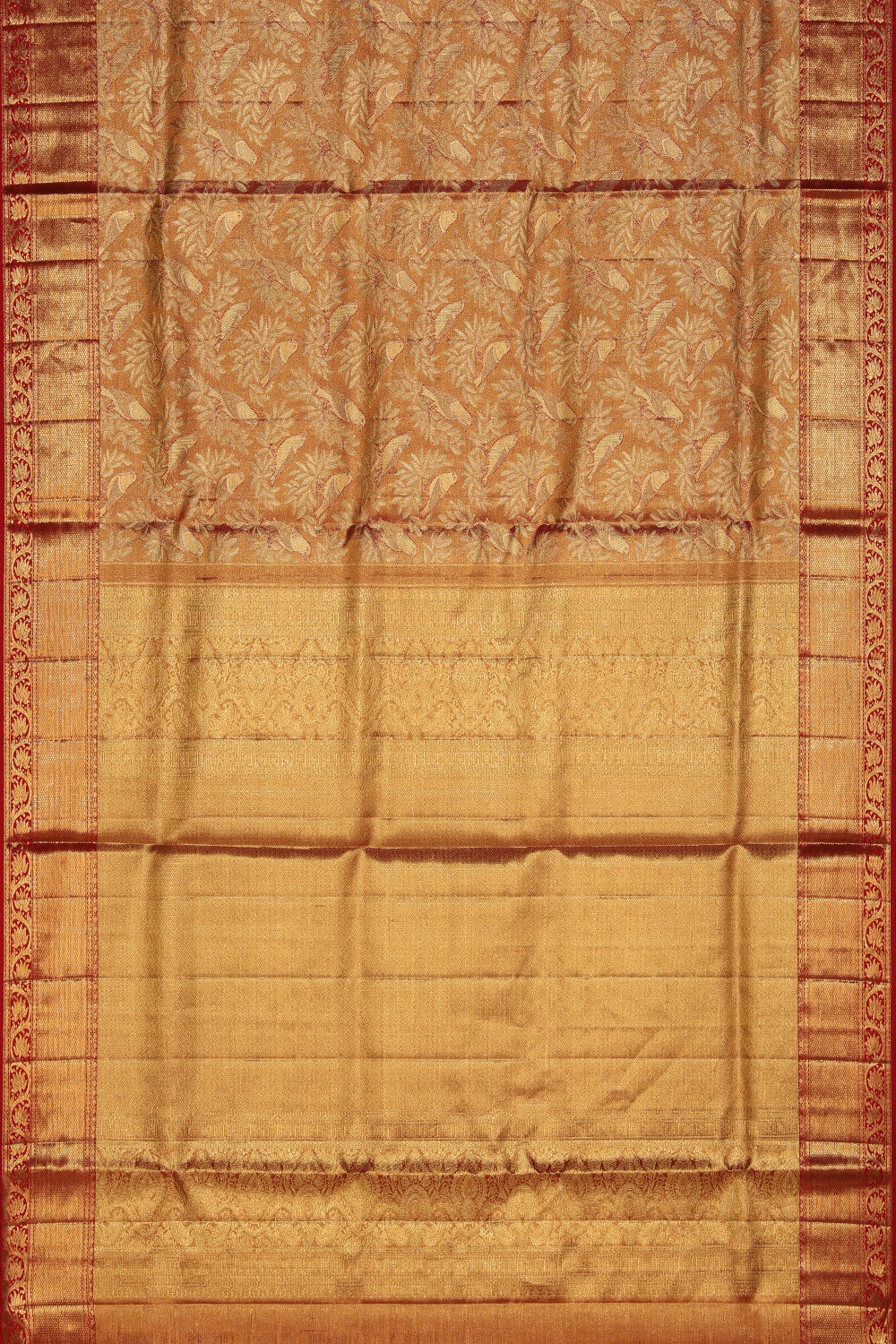 Collection of Kanchipattu Red/Gold Saree in a gallery layout