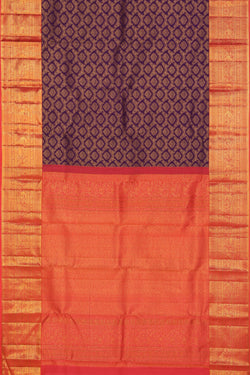 Collection of Kanchipattu Violet Saree in a gallery layout