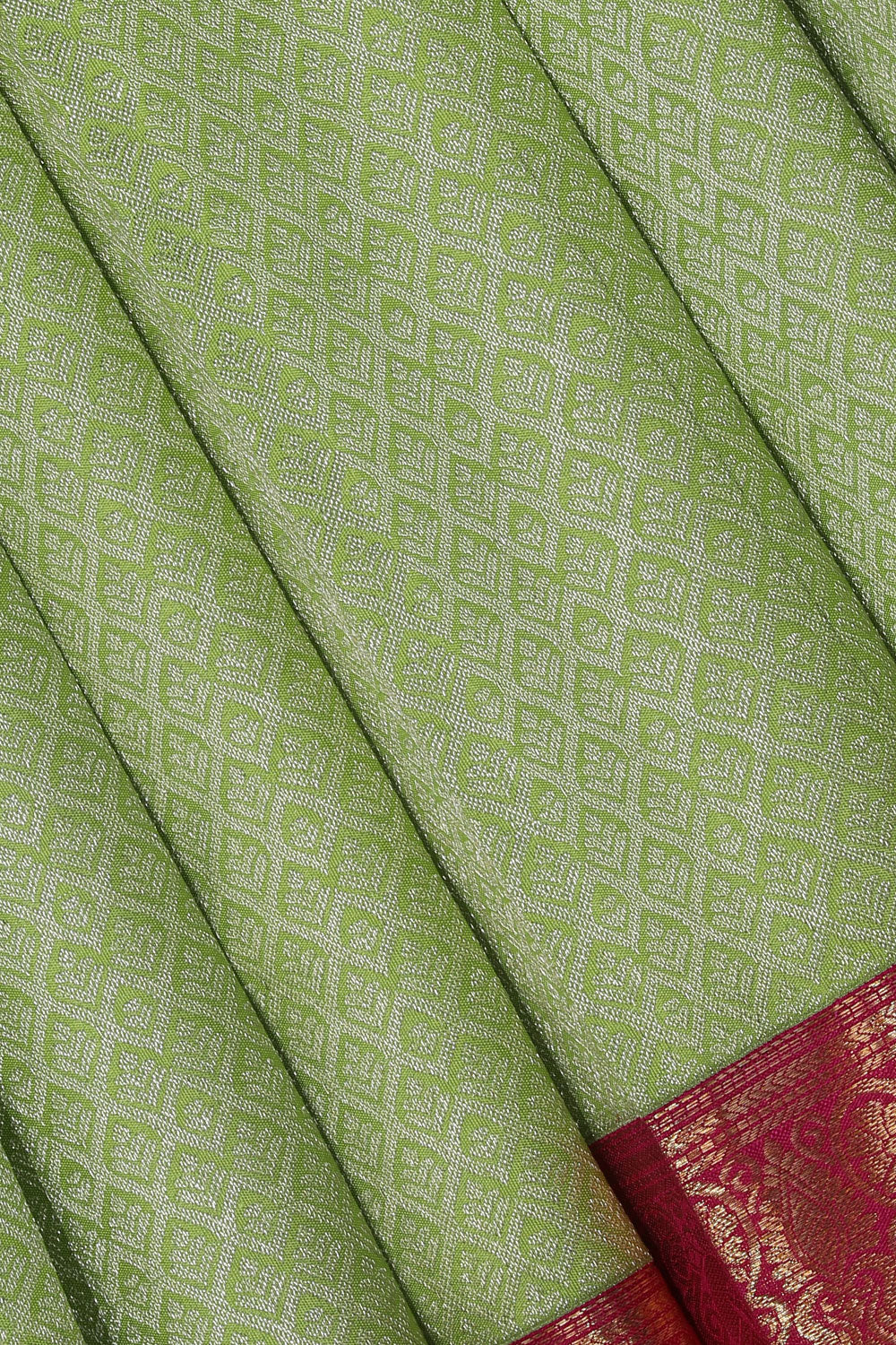 Image of Kanchipattu Mint-Green Saree