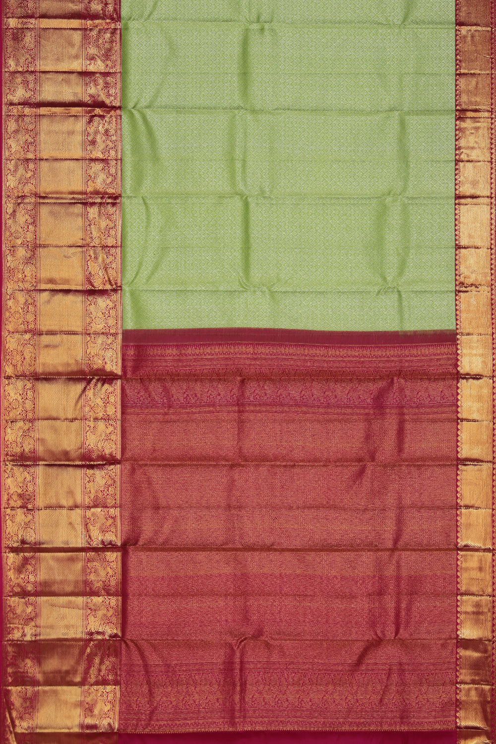 Image of Kanchipattu Mint-Green Saree