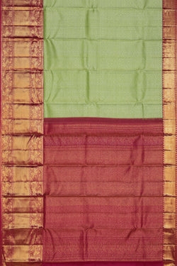 Collection of Kanchipattu Mint-Green Saree in a gallery layout