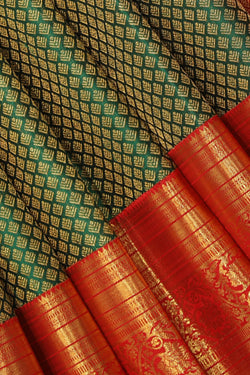 Collection of Kanchipattu Green Saree in a gallery layout