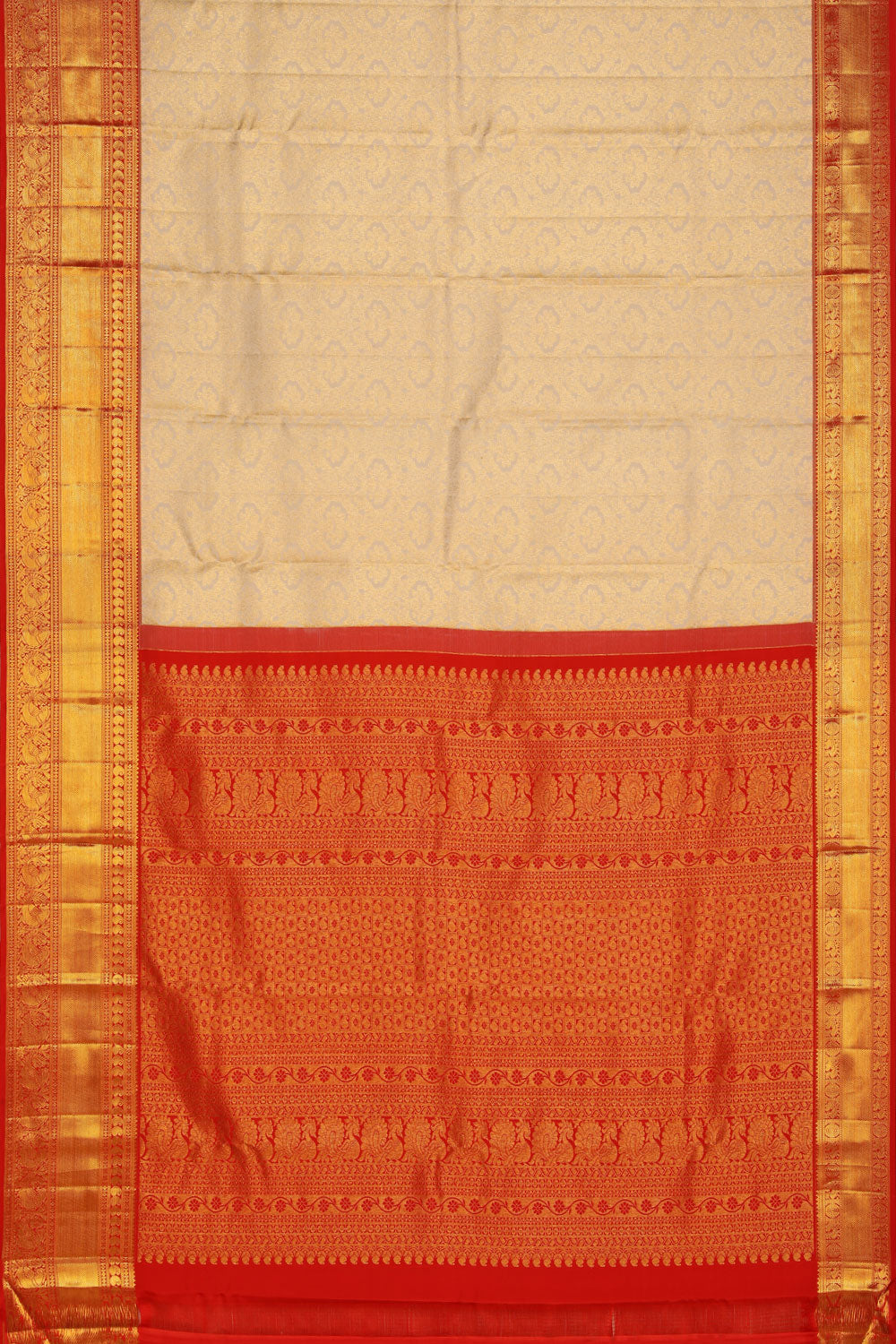 Collection of Kanchipattu Off-White Saree in a gallery layout