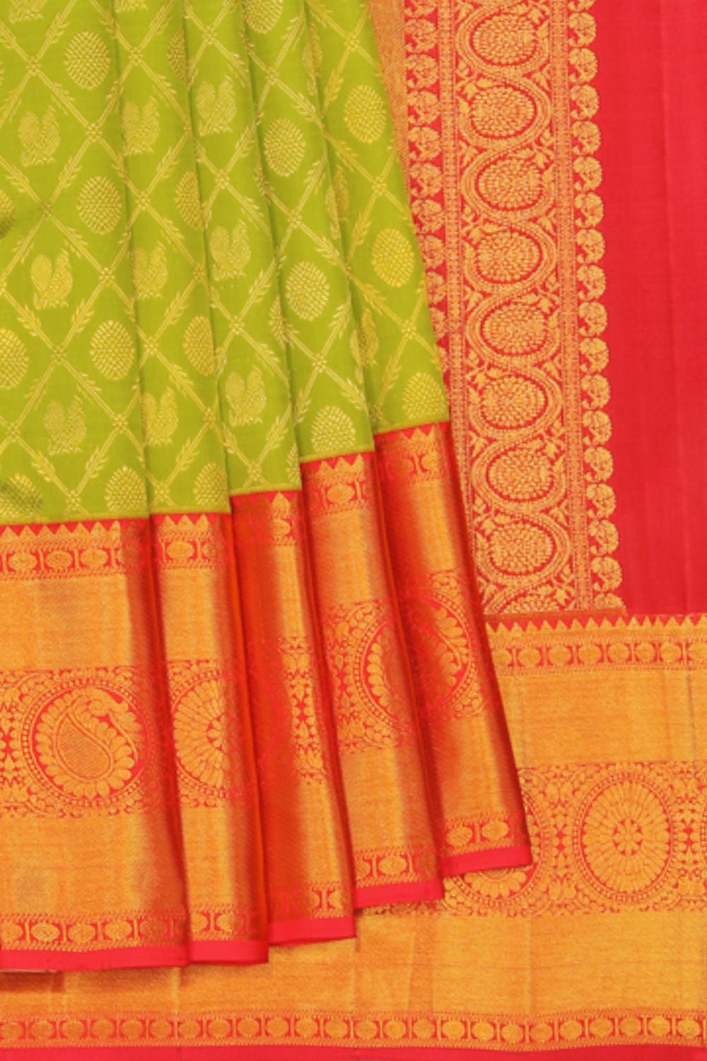 Kanchipattu Green Saree