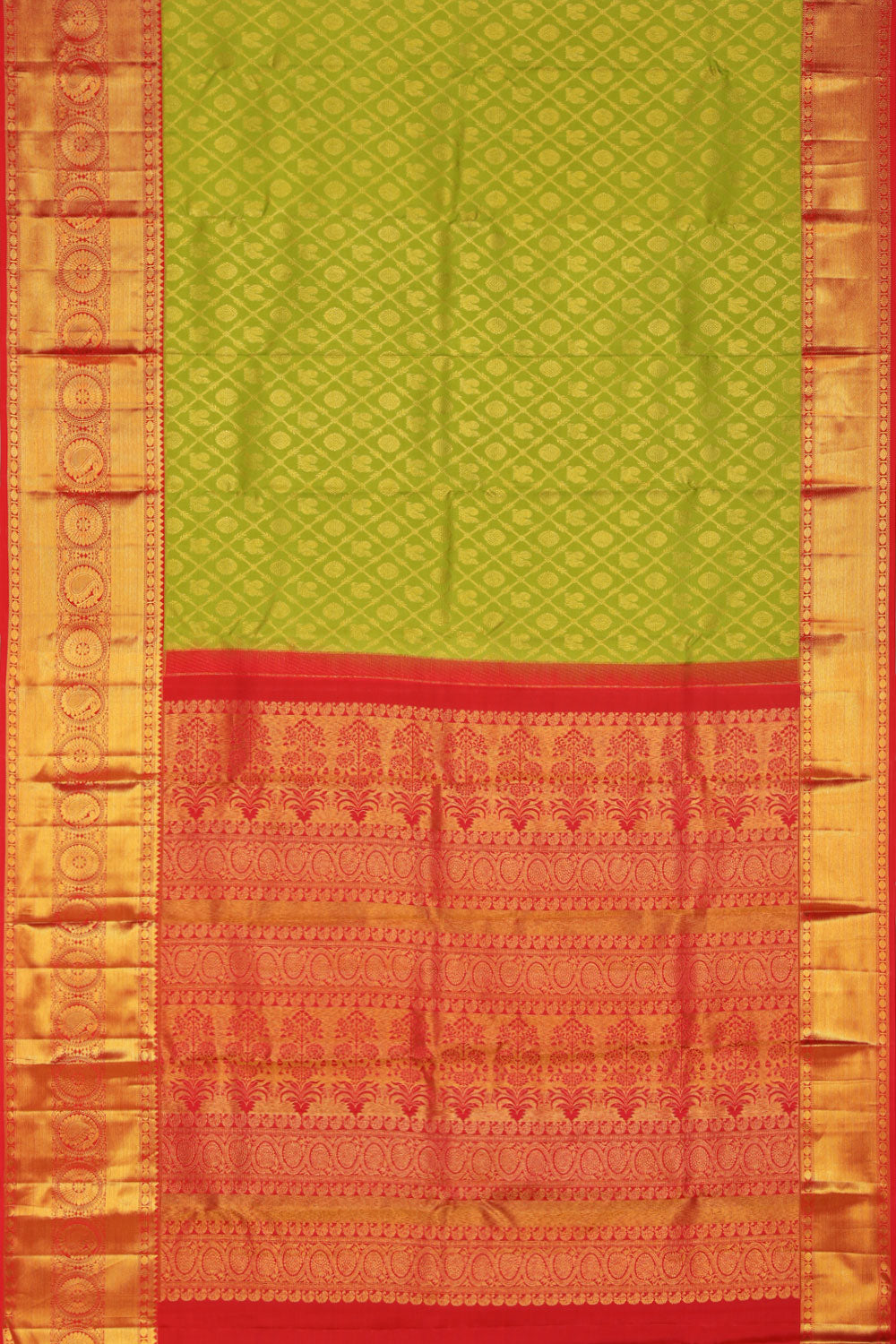 Collection of Kanchipattu Green Saree in a gallery layout