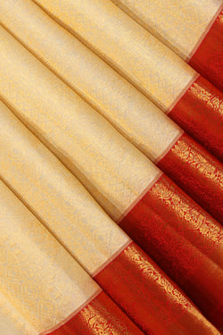 Image of Kanchipattu Off-White Saree