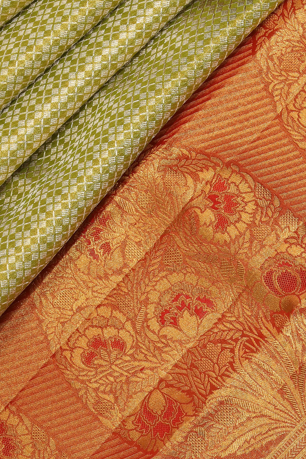 Collection of Kanchipattu Green Saree in a gallery layout