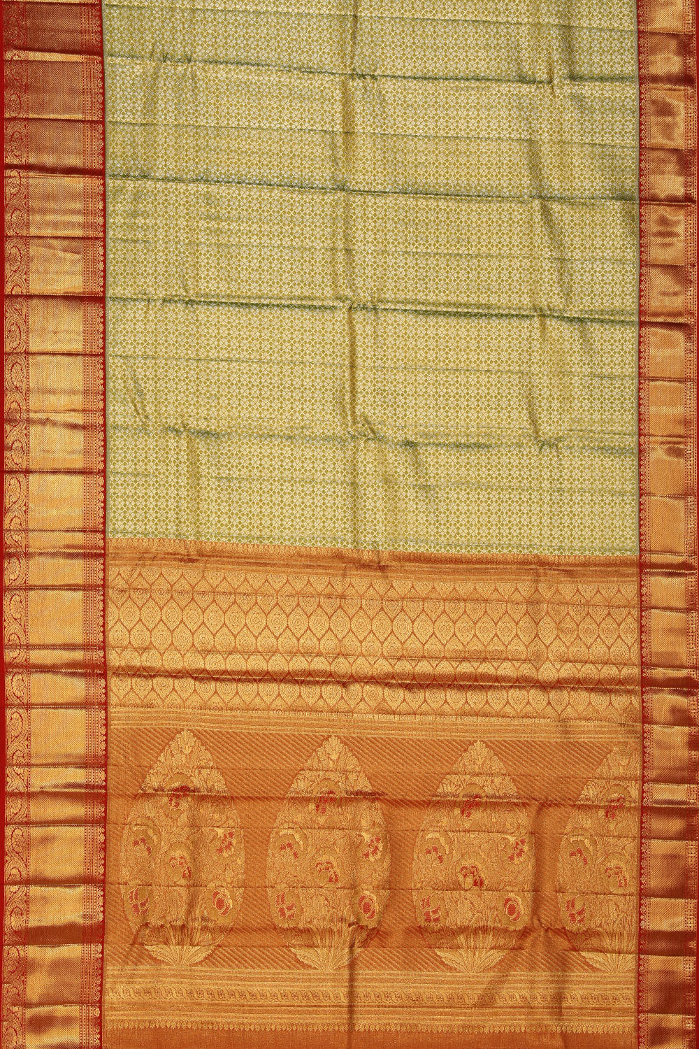 Collection of Kanchipattu Green Saree in a gallery layout