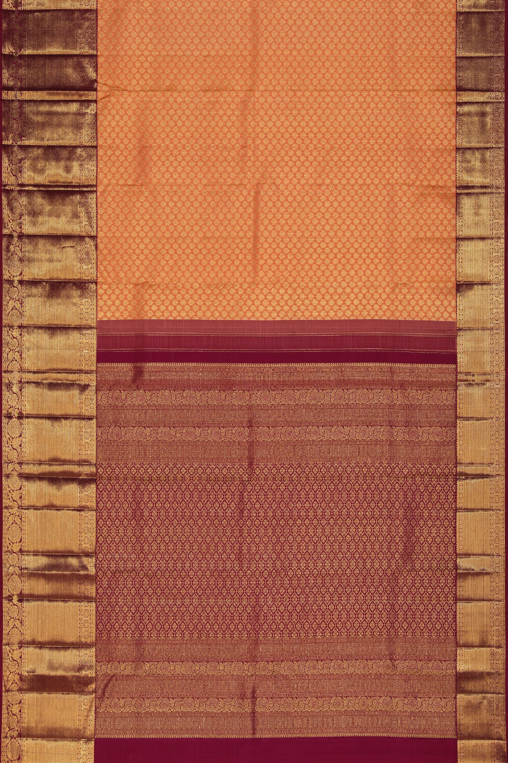 Collection of Kanchipattu Peach Saree in a gallery layout