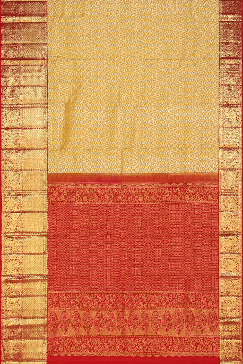Image of Kanchipattu Yellow Saree
