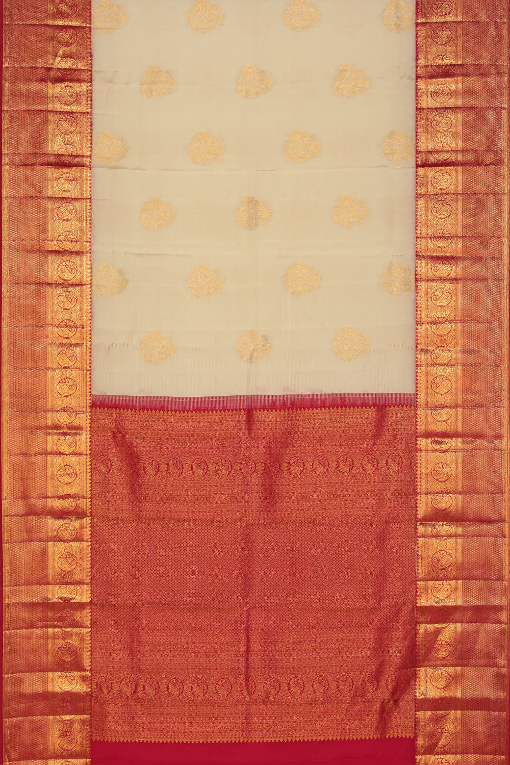 Image of Kanchipattu Cream Saree