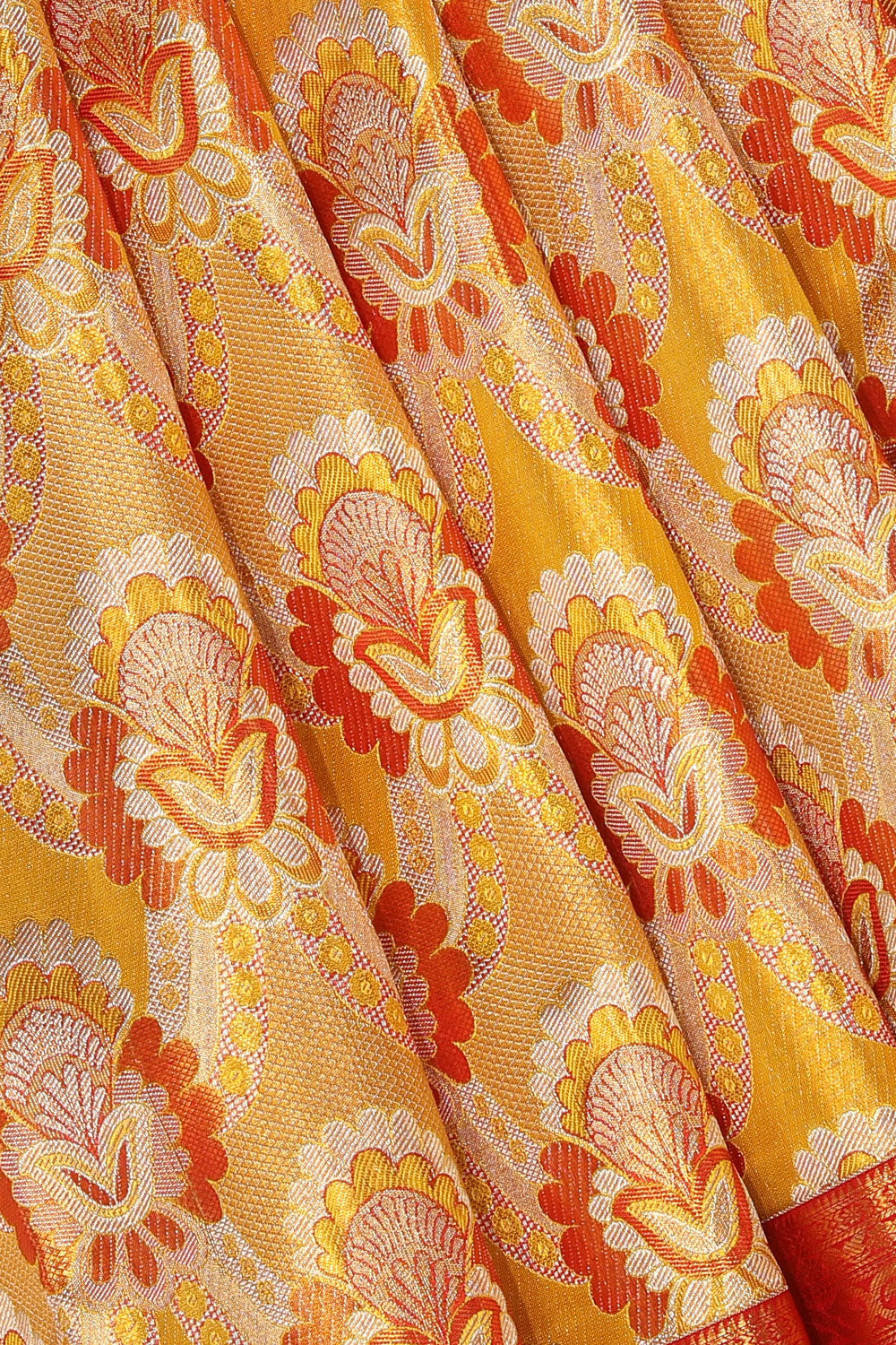 Collection of Kanchipattu Yellow Saree in a gallery layout