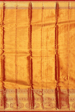 Collection of Kanchipattu Yellow Saree in a gallery layout