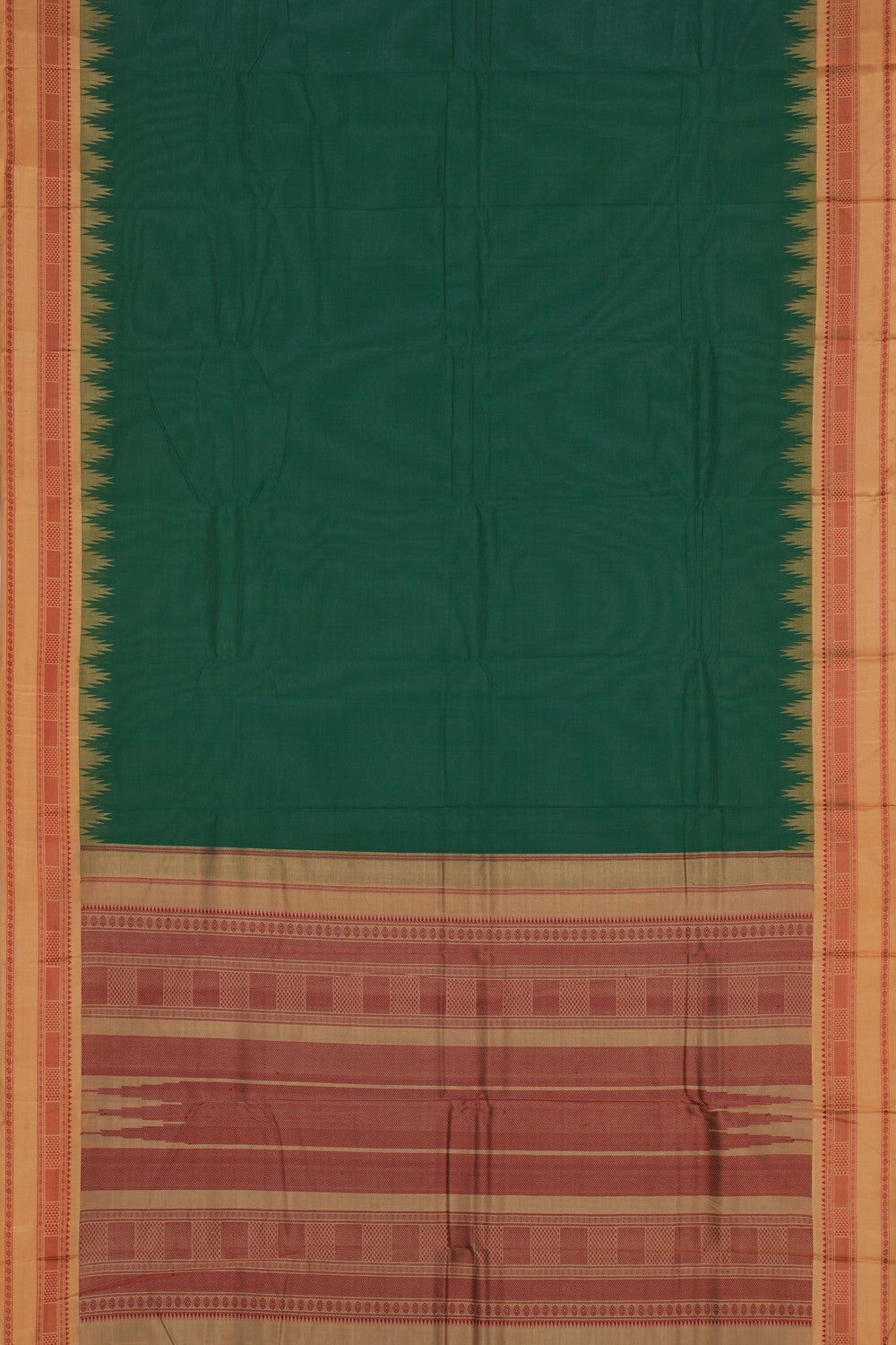 Image of Kanchi Cotton Green Saree