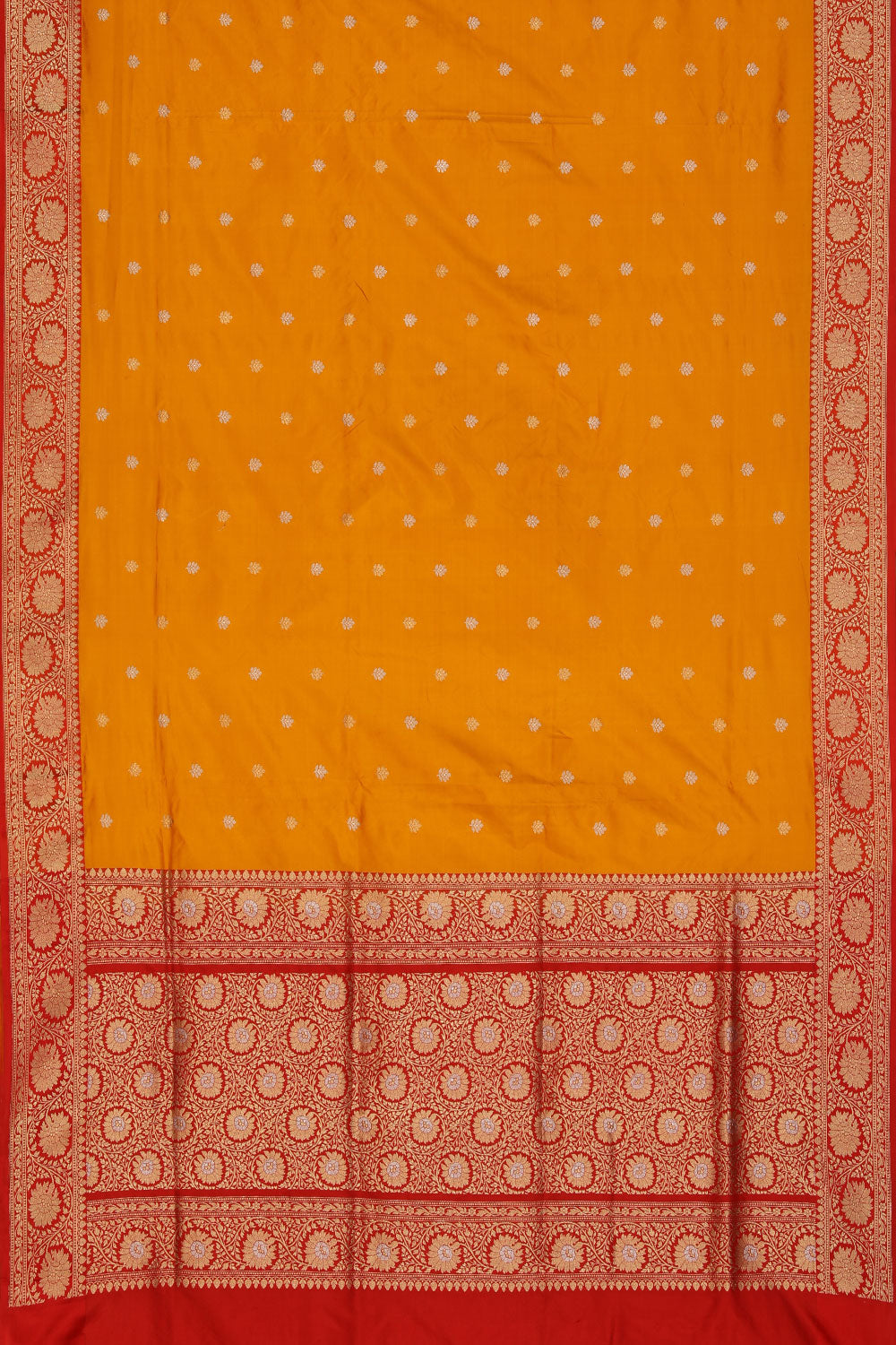 Collection of Banarasi Silk Mustard Saree in a gallery layout