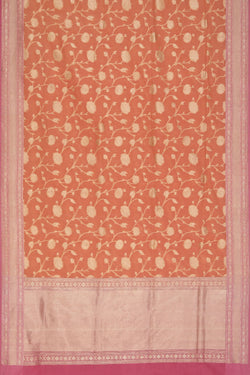 Collection of Banarasi Silk Peach Saree in a gallery layout