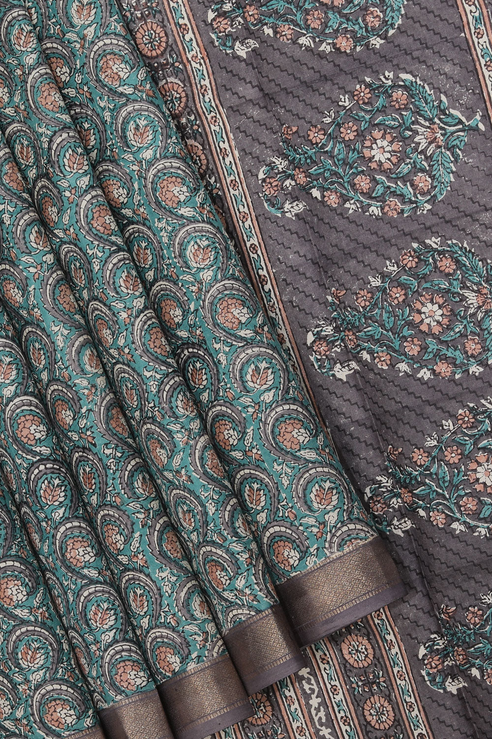 Collection of Simple Yet Elegant Floral Print Saree in a gallery layout