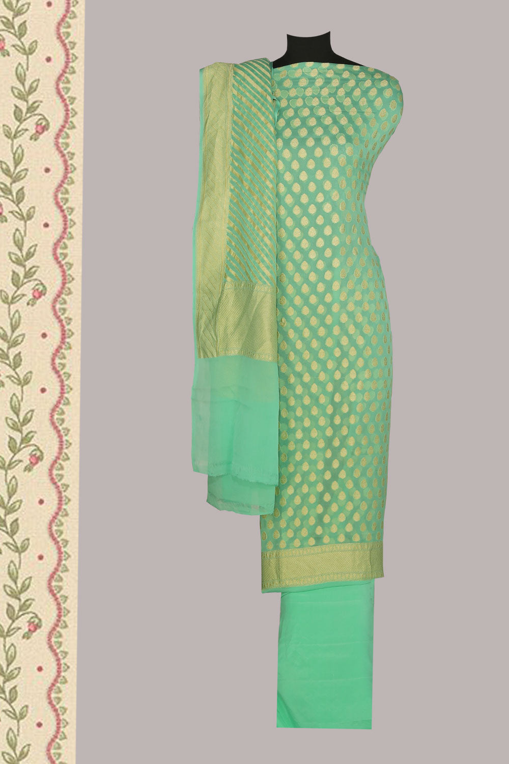 Collection of Gorgeous Unstitched Suit With Dupatta (3 Pcs Set) in a gallery layout