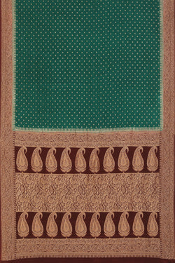 Image of Banarasi Crepe Green Saree