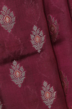 Collection of Banarasi Chiniya-Silk Violet Saree in a gallery layout