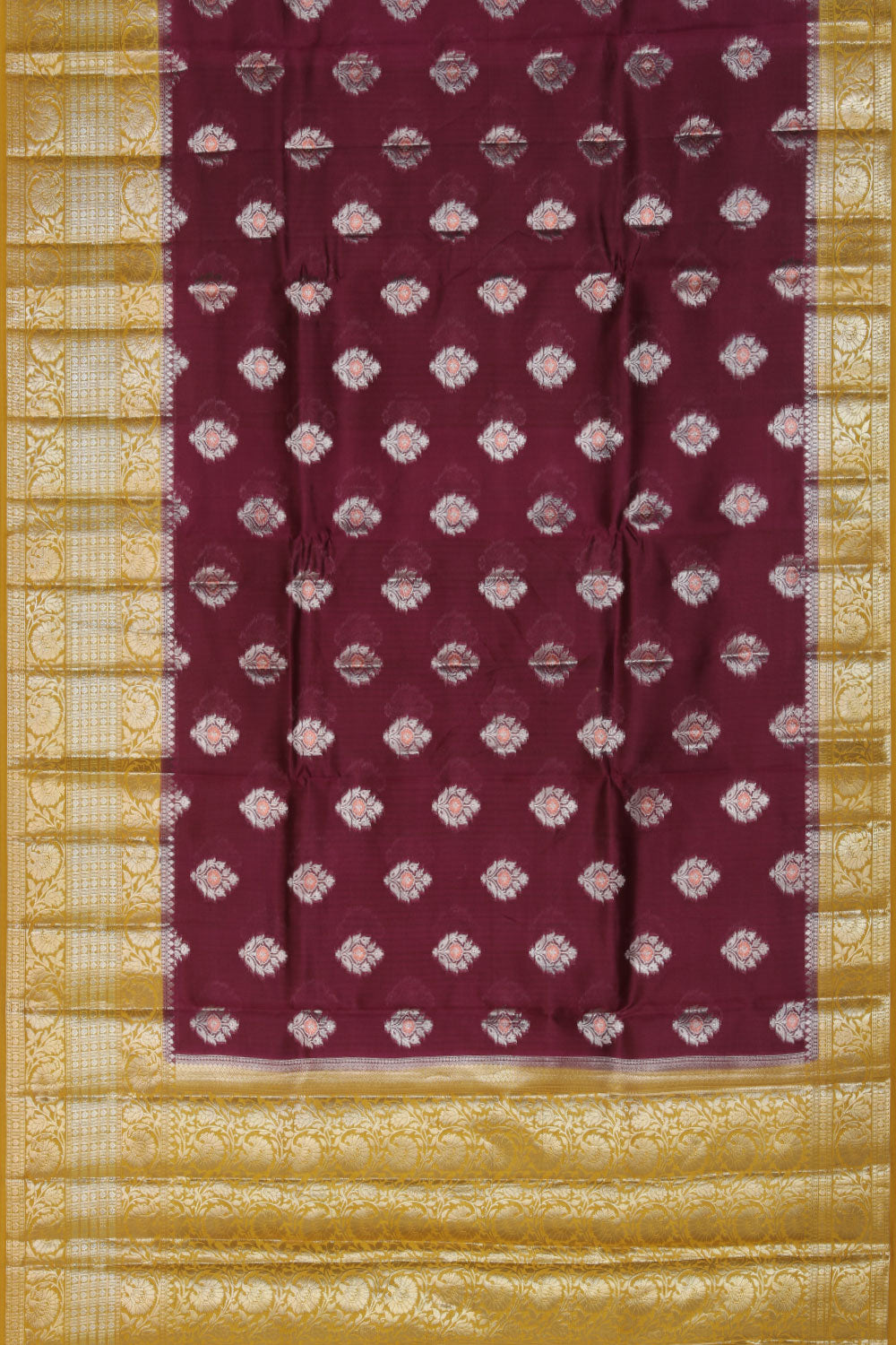 Collection of Banarasi Chiniya-Silk Violet Saree in a gallery layout