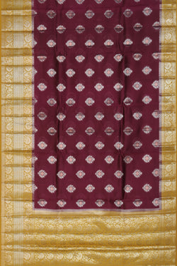 Collection of Banarasi Chiniya-Silk Violet Saree in a gallery layout