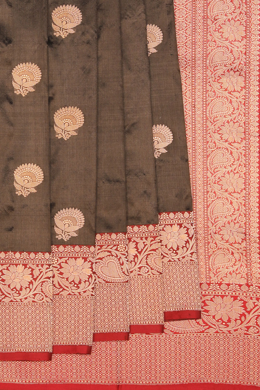 Collection of Banarasi Silk Grey Saree in a gallery layout