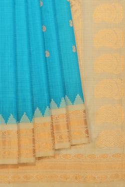 Collection of Gadwal Blue Saree in a gallery layout