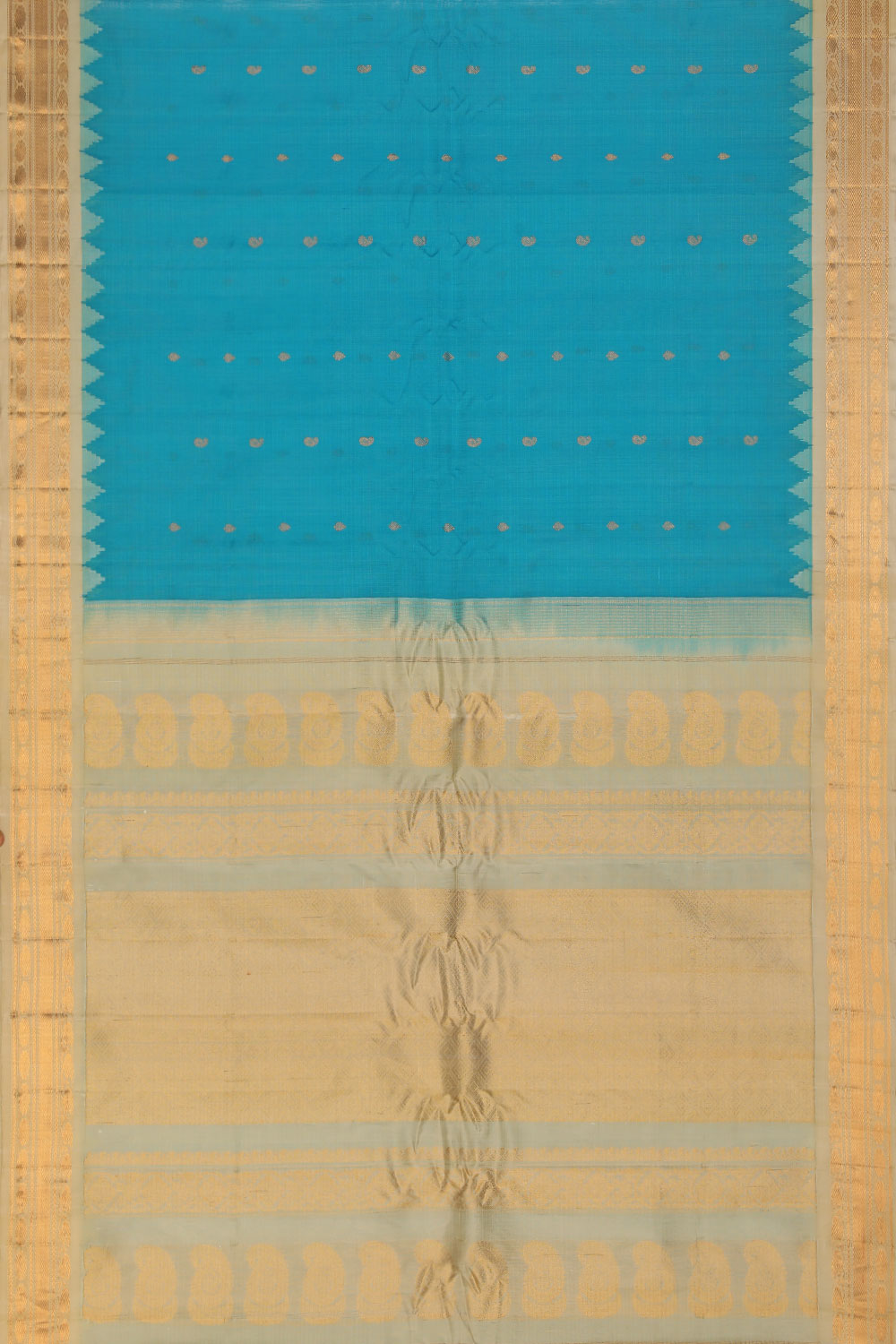 Collection of Gadwal Blue Saree in a gallery layout