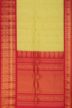 Image of Gadwal Silk Mint-Green Saree