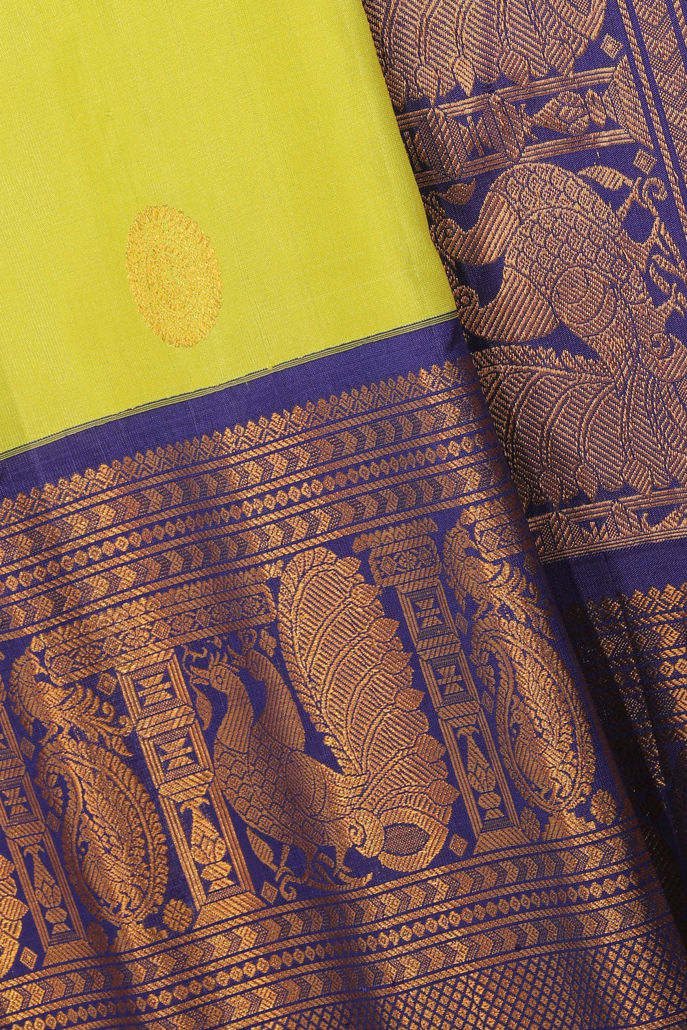 Image of Gadwal Silk Mint Green Saree