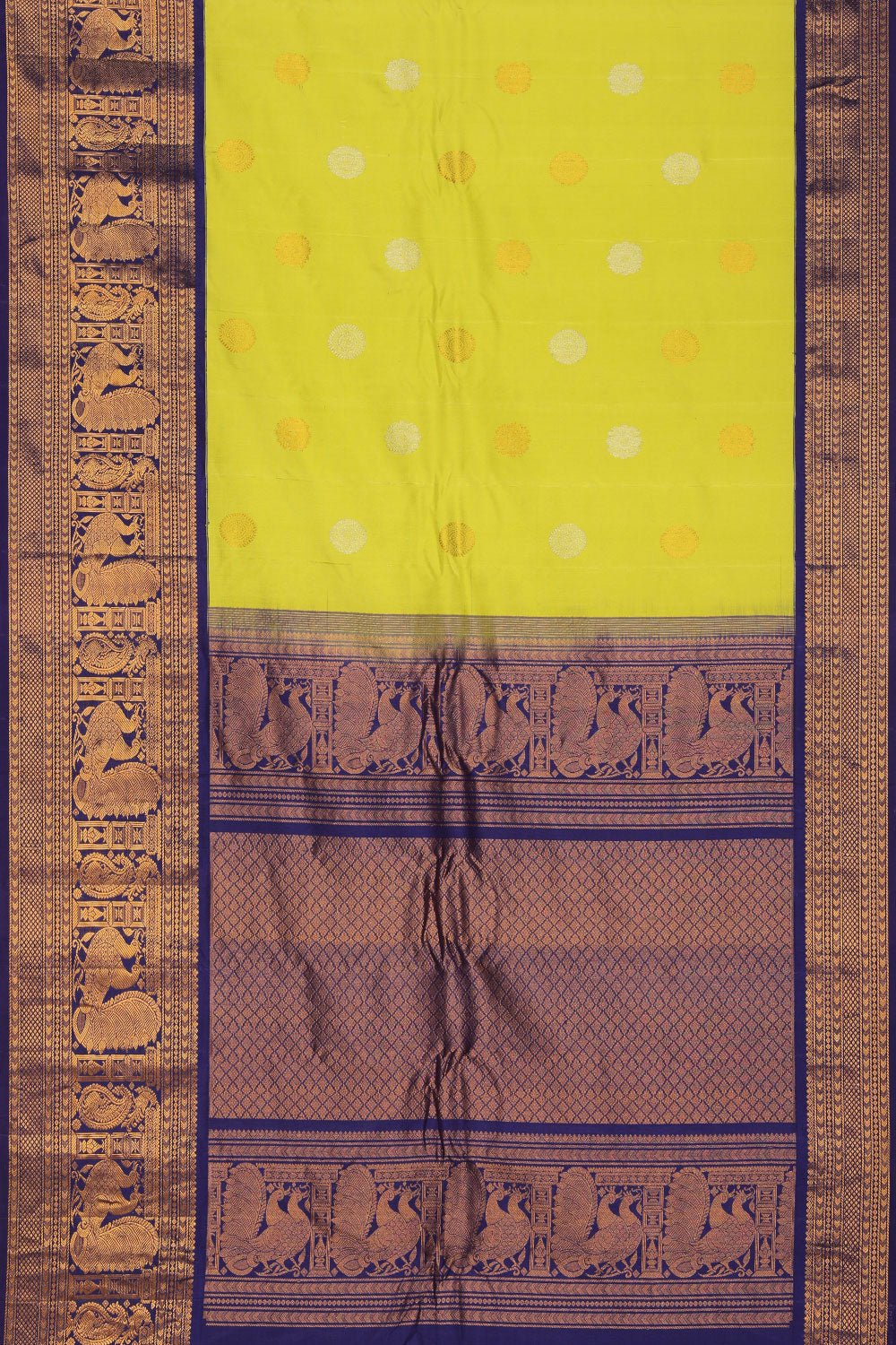 Image of Gadwal Silk Mint Green Saree