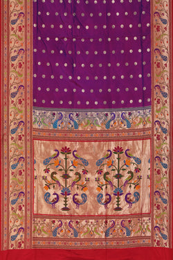 Image of Banarasi-Silk Violet Saree