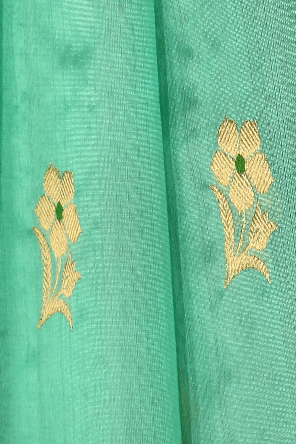 Collection of Chanderi Sea Green Saree in a gallery layout