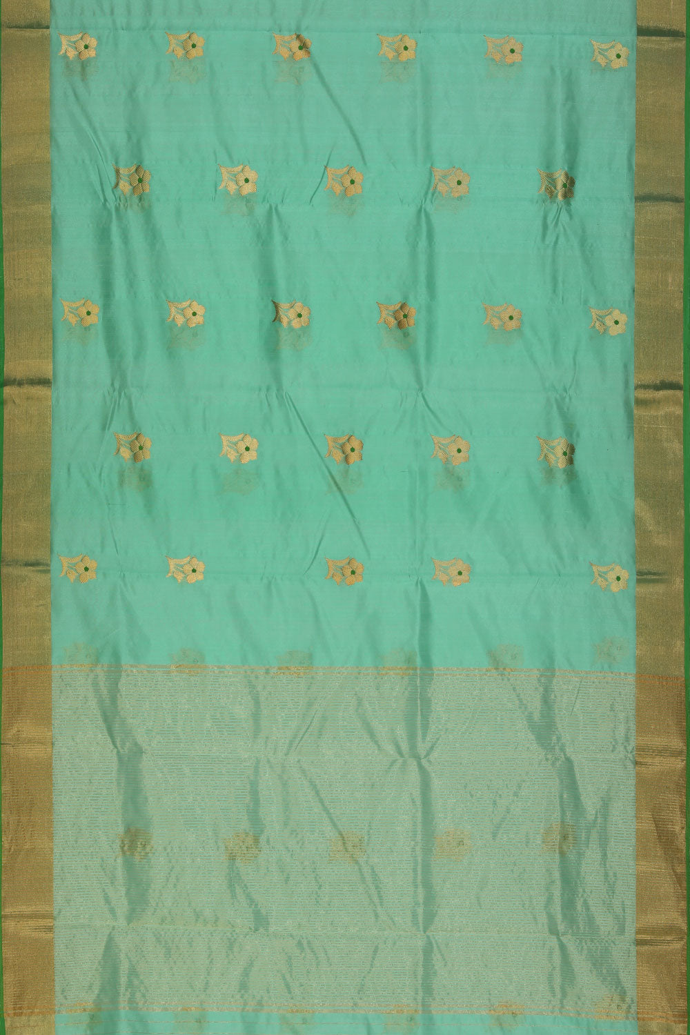 Collection of Chanderi Sea Green Saree in a gallery layout