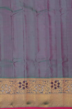 Collection of Gadwal Pavada Pink Unstitched Set in a gallery layout