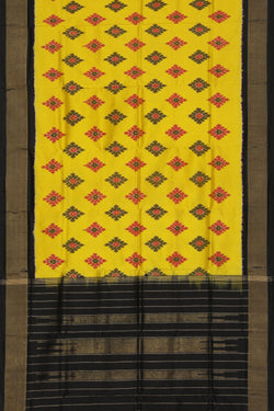 Image of Pochampally-Silk Yellow Dupatta