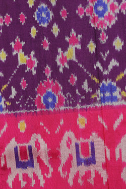 Collection of Pochampally-Silk Pavada Unstitched Set in a gallery layout