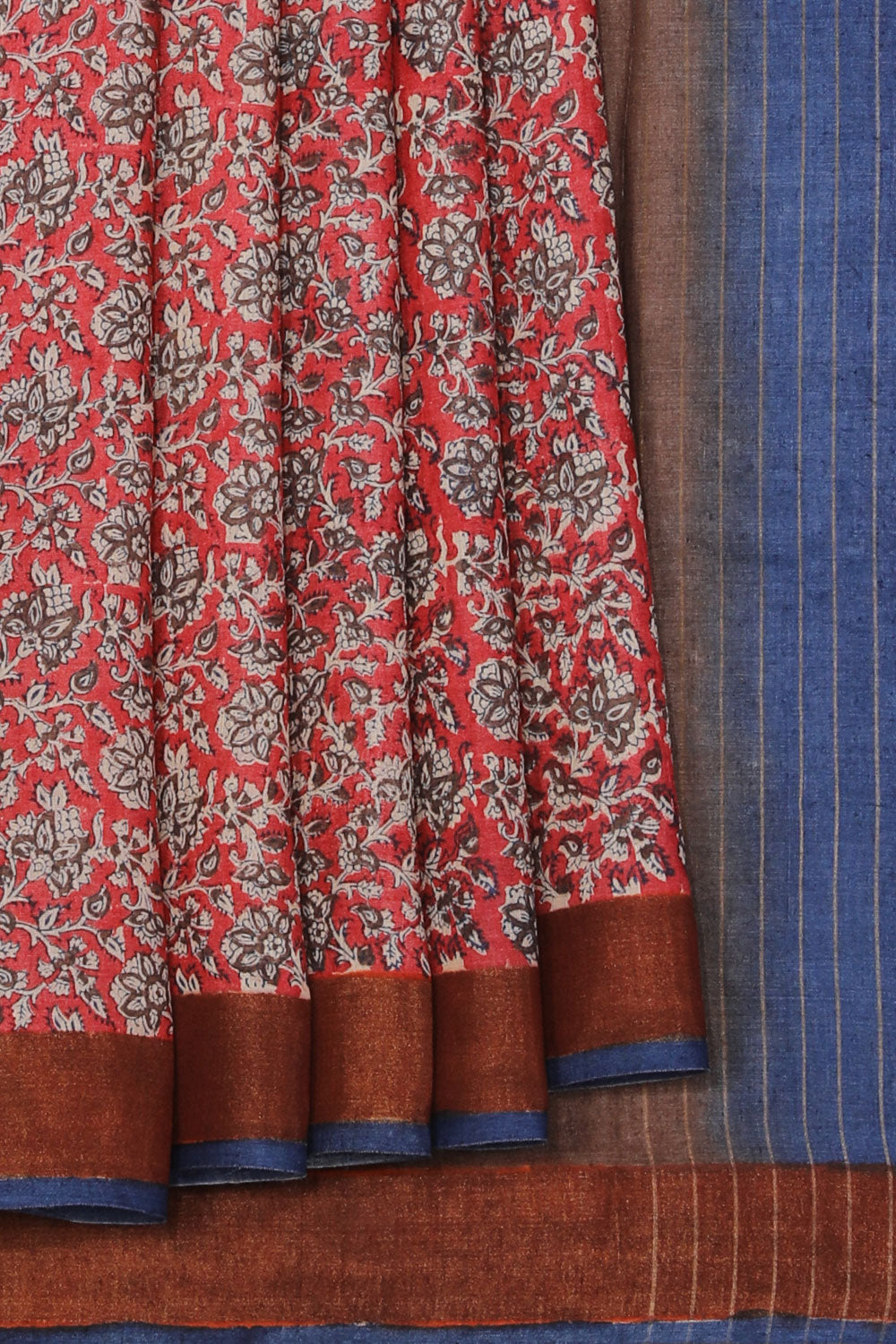 Collection of Tussar-Silk Printed Pink Saree in a gallery layout