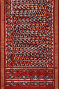 Image of Pochampally-Silk Brown Dupatta