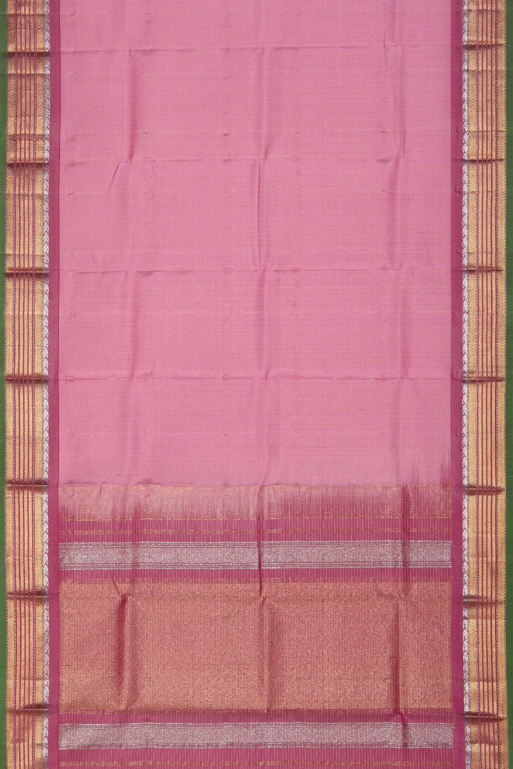 Gadwal Silk Pink Dupatta