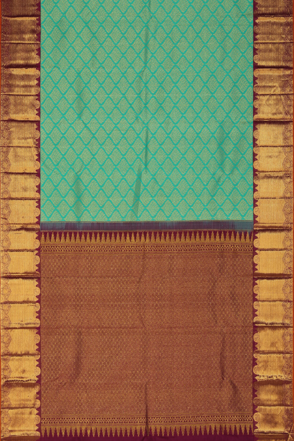 Image of Very Pretty Brocade Sea Green Saree