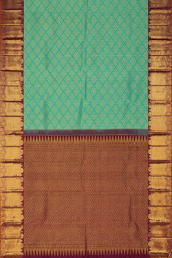 Collection of Very Pretty Brocade Sea Green Saree in a gallery layout