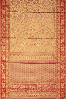 Collection of Kanchipattu Tissue Brocade Gold-Pink Saree in a gallery layout