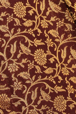 Collection of Kanchipattu Chocolate-Brown Saree in a gallery layout