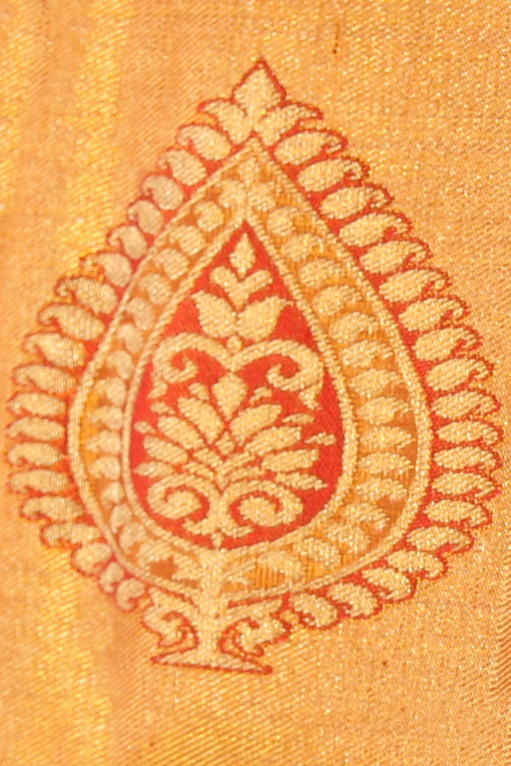 Kanchipattu Pavada Gold Tissue Unstitched Set