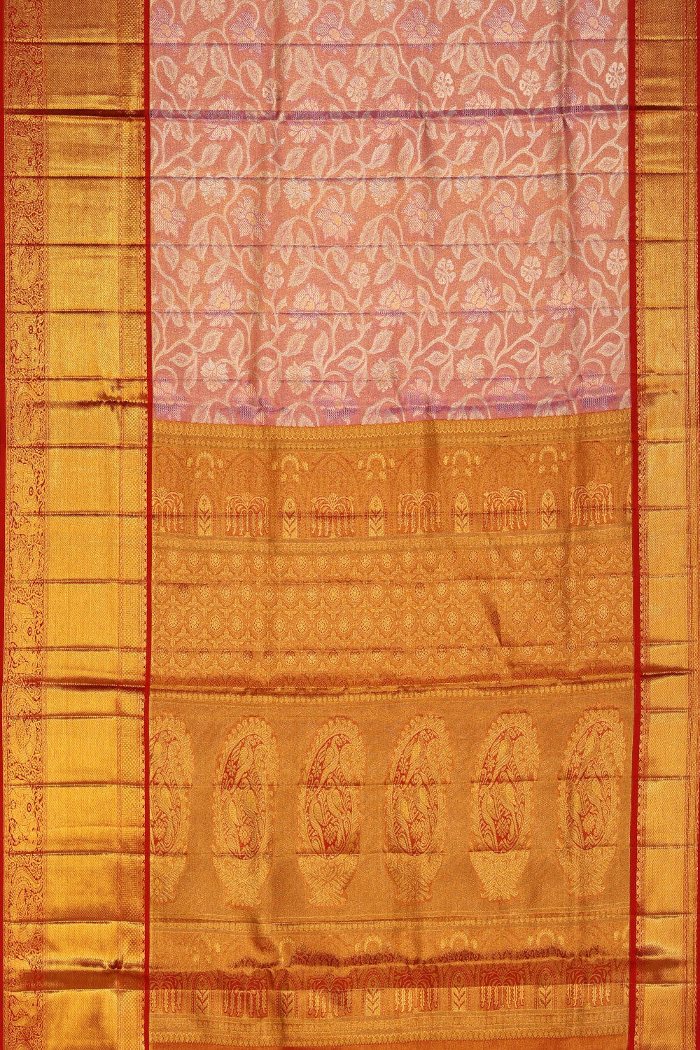 Image of Kanchipattu Tissue Brocade Pink Saree